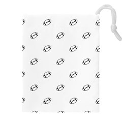 American Football Ball Motif Print Pattern Drawstring Pouch (4xl) by dflcprintsclothing