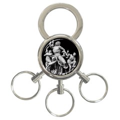 Laocoon Sculpture Over Black 3-ring Key Chain by dflcprintsclothing