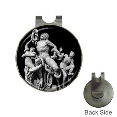 Laocoon Sculpture Over Black Hat Clips With Golf Markers by dflcprintsclothing