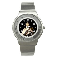 Virgin Mary Sculpture Dark Scene Stainless Steel Watch by dflcprintsclothing