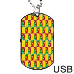 Digital Stars Dog Tag Usb Flash (one Side) by Sparkle