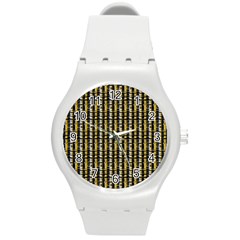 Digital Illusion Round Plastic Sport Watch (m) by Sparkle