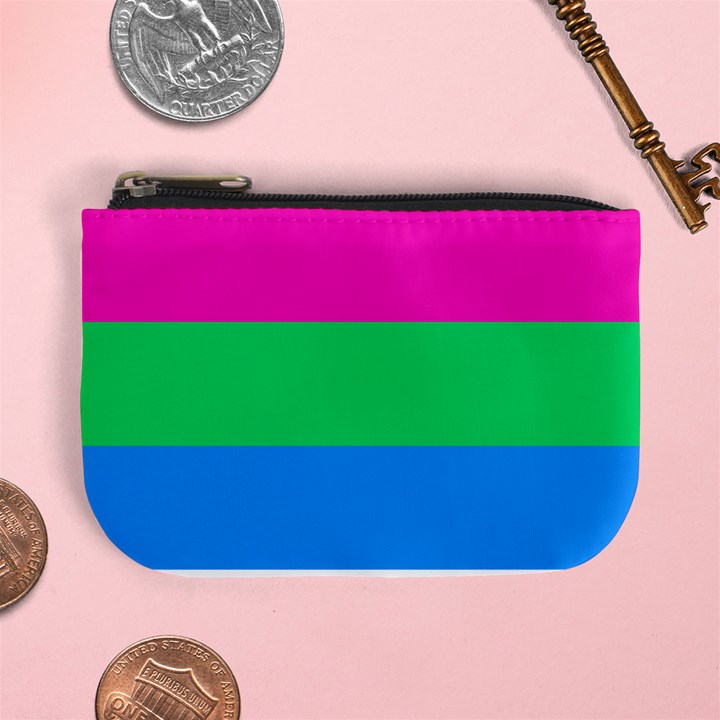 Polysexual Pride Flag LGBTQ Mini Coin Purse