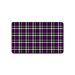 Asexual Pride Checkered Plaid Magnet (name Card) by VernenInk