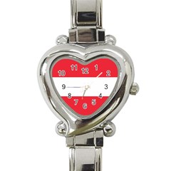 Flag Of Austria Heart Italian Charm Watch by FlagGallery