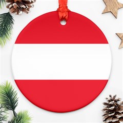 Flag Of Austria Round Ornament (two Sides) by FlagGallery