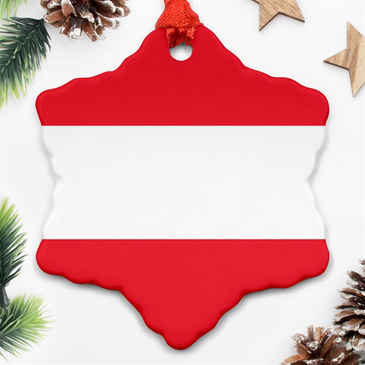 Flag of Austria Ornament (Snowflake)