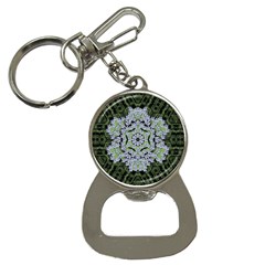 Calm In The Flower Forest Of Tranquility Ornate Mandala Bottle Opener Key Chain by pepitasart