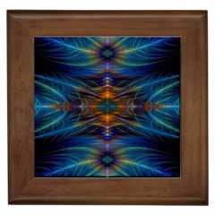 Fractal Flower Framed Tile by Sparkle