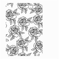 Line Art Black And White Rose Small Garden Flag (two Sides) by MintanArt