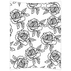 Line Art Black And White Rose Back Support Cushion by MintanArt