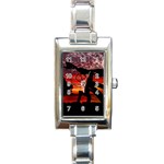 Mountain Bike Parked At Waterfront Park003 Rectangle Italian Charm Watch Front