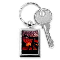 Mountain Bike Parked At Waterfront Park003 Key Chain (rectangle) by dflcprintsclothing