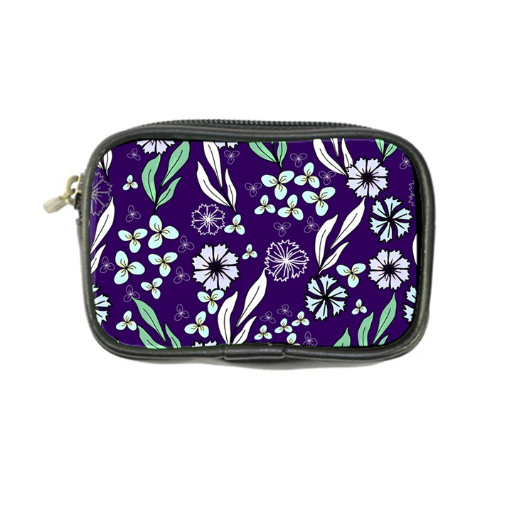 Floral blue pattern Coin Purse