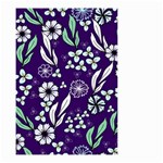 Floral blue pattern Small Garden Flag (Two Sides) Back