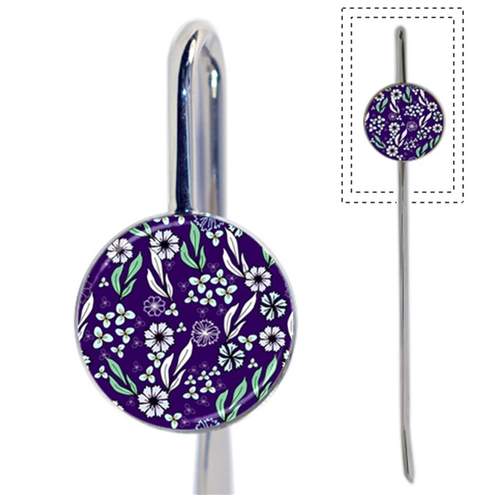 Floral blue pattern  Book Mark