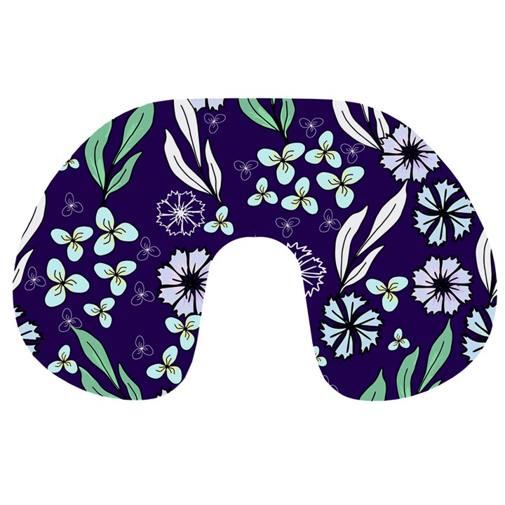 Floral blue pattern  Travel Neck Pillow