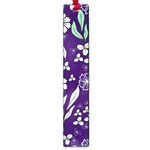 Floral blue pattern  Large Book Marks Front