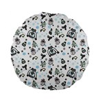 Winter story patern Standard 15  Premium Flano Round Cushions Back