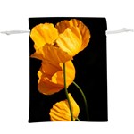 Yellow Poppies  Lightweight Drawstring Pouch (XL) Front