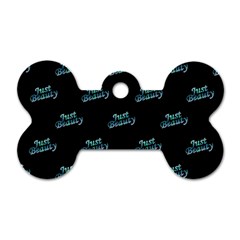 Just Beauty Words Motif Print Pattern Dog Tag Bone (one Side) by dflcprintsclothing