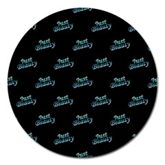 Just Beauty Words Motif Print Pattern Magnet 5  (round) by dflcprintsclothing