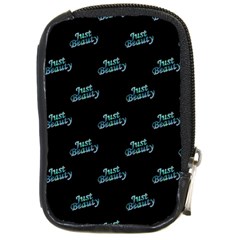 Just Beauty Words Motif Print Pattern Compact Camera Leather Case by dflcprintsclothing