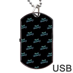 Just Beauty Words Motif Print Pattern Dog Tag Usb Flash (one Side) by dflcprintsclothing