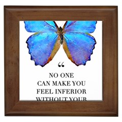 Inferior Quote Butterfly Framed Tile by SheGetsCreative