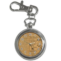 Antique Newspaper 1888 Key Chain Watches by ArtsyWishy