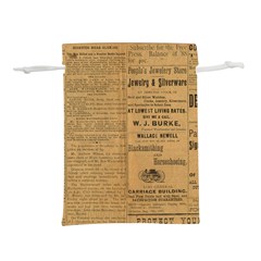 Antique Newspaper 1888 Lightweight Drawstring Pouch (s) by ArtsyWishy