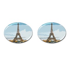 The Eiffel Tower  Cufflinks (oval) by ArtsyWishy