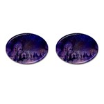 Winter Nights In The Forest Cufflinks (Oval) Front(Pair)