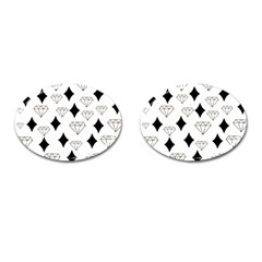 Black & Gold Diamond Design Cufflinks (oval) by ArtsyWishy