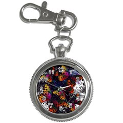 Butterfly Floral Pattern Key Chain Watches by ArtsyWishy