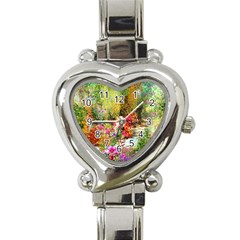 Forest Flowers  Heart Italian Charm Watch by ArtsyWishy