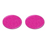 Pink Denim Design  Cufflinks (Oval) Front(Pair)