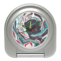 Vector Vivid Marble Pattern 1 Travel Alarm Clock by goljakoff