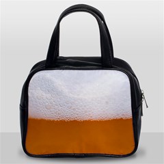 Beer Foam Bubbles Alcohol  Glass Classic Handbag (two Sides) by Amaryn4rt