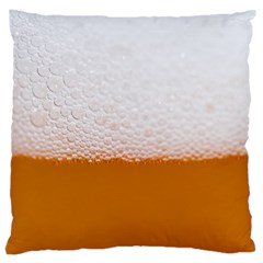 Beer Foam Bubbles Alcohol  Glass Large Cushion Case (one Side) by Amaryn4rt