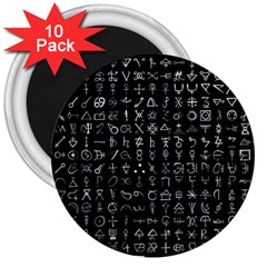 Alchemical Symbols - Collected Inverted 3  Magnets (10 Pack)  by WetdryvacsLair