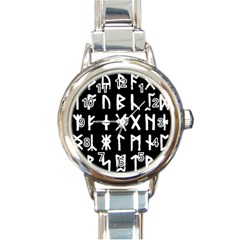 The Anglo Saxon Futhorc Collected Inverted Round Italian Charm Watch by WetdryvacsLair