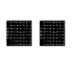 Electrical Symbols Callgraphy Short Run Inverted Cufflinks (square) by WetdryvacsLair