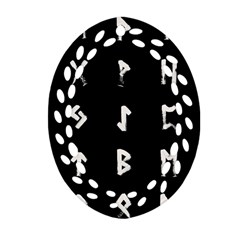 Elder Futhark Rune Set Collected Inverted Ornament (oval Filigree) by WetdryvacsLair