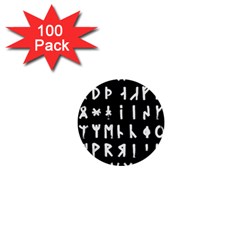 Complete Dalecarlian Rune Set Inverted 1  Mini Buttons (100 Pack)  by WetdryvacsLair