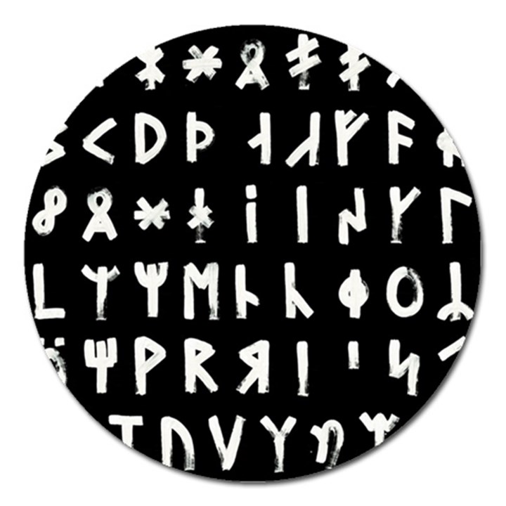 Complete Dalecarlian Rune Set Inverted Magnet 5  (Round)