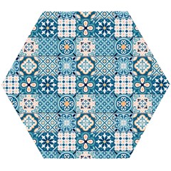 Ceramic Tile Pattern Wooden Puzzle Hexagon by designsbymallika