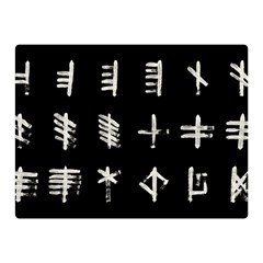 Ogham Rune Set Complete Inverted Double Sided Flano Blanket (mini)  by WetdryvacsLair