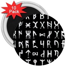 Macromannic Runes Collected Inverted 3  Magnets (10 Pack)  by WetdryvacsLair