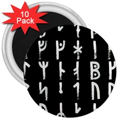 Medieval Runes Collected Inverted Complete 3  Magnets (10 Pack)  by WetdryvacsLair